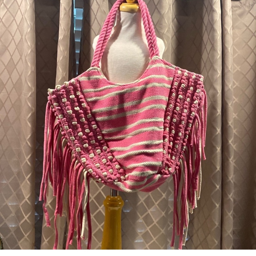 Pink BOHO fringe  Bag